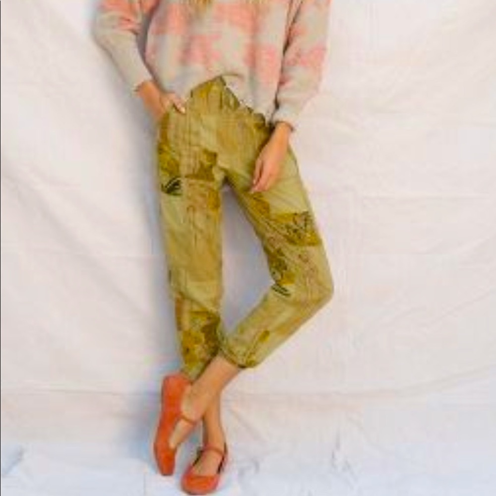 Anthropology Patchwork jogger